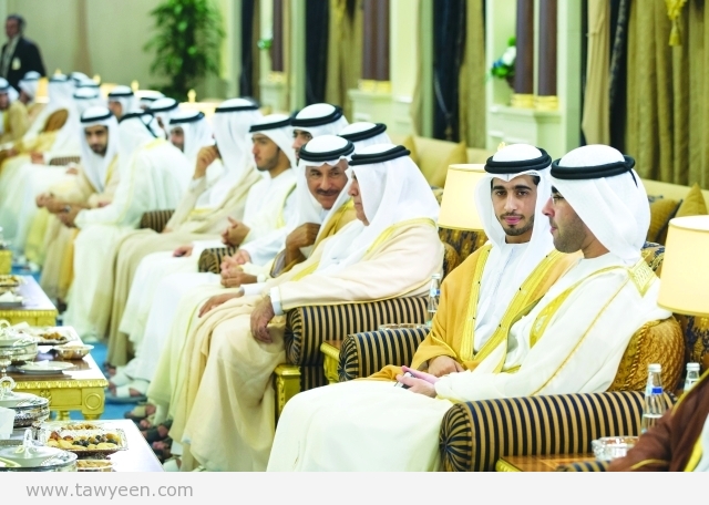 ABU DHABI, UNITED ARAB EMIRATES - July 17, 2015: Guests attend an Eid Al Fitr reception at Mushrif Palace.  ( Ryan Carter / Crown Prince Court - Abu Dhabi ) ---